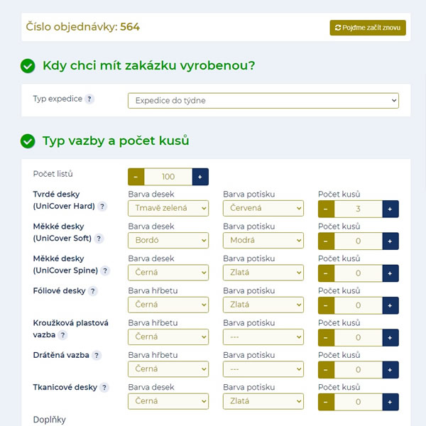 Průvodce objednávkou